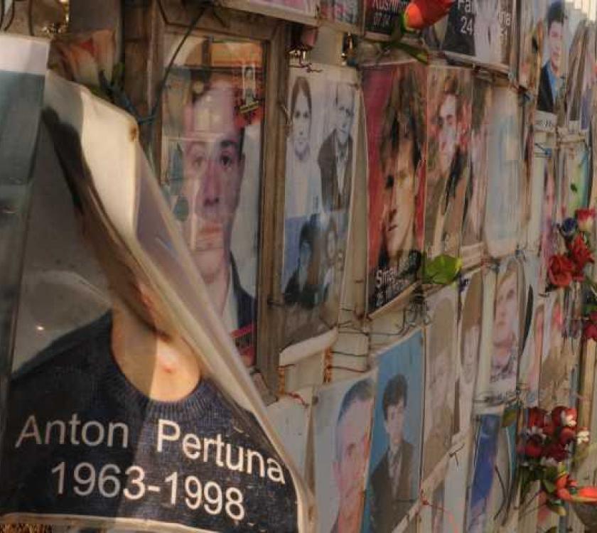 Wall of remembrance in the Western Balkans